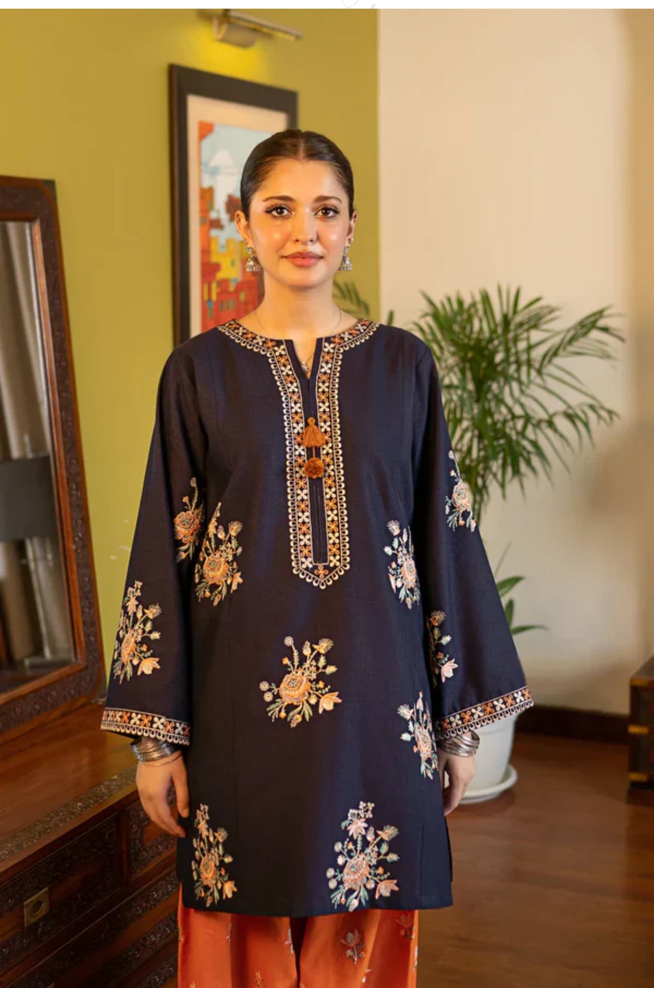 Chand - 2pc Embroidered Suit -Premium Fabric