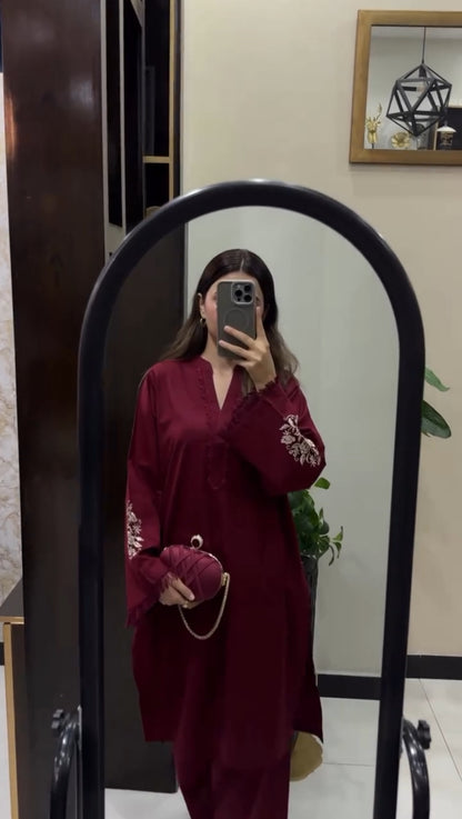 Eman- 2Pc Embroidered Suit -Premium Soft Fabric