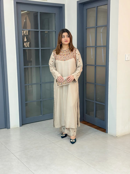 Inara Embroidered Stitched ( 2 PC ) Premium Winter Fabric