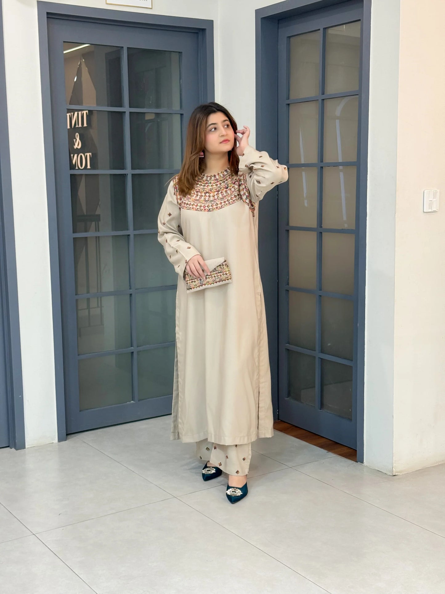 Inara Embroidered Stitched ( 2 PC ) Premium Winter Fabric