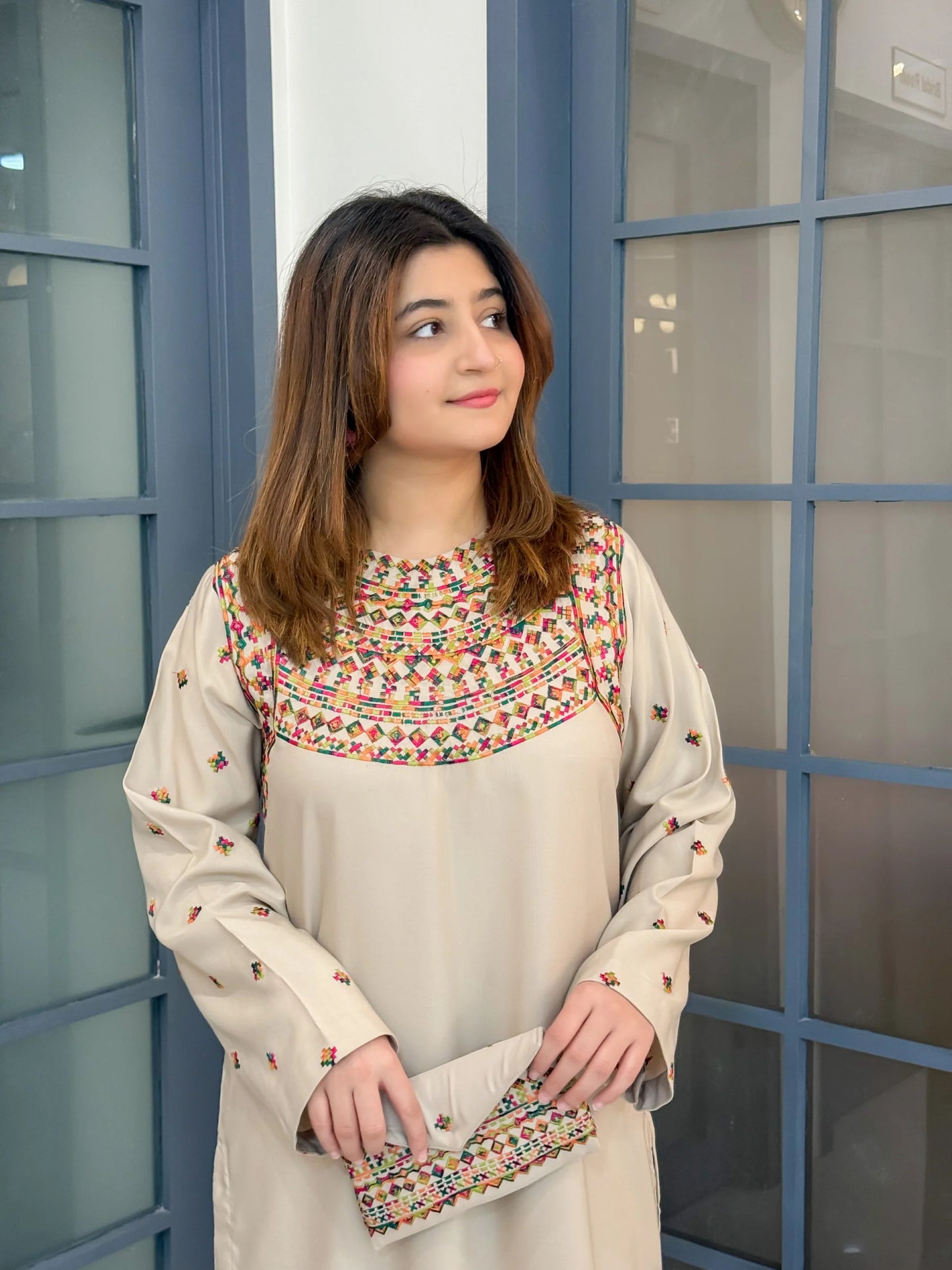 Inara Embroidered Stitched ( 2 PC ) Premium Winter Fabric