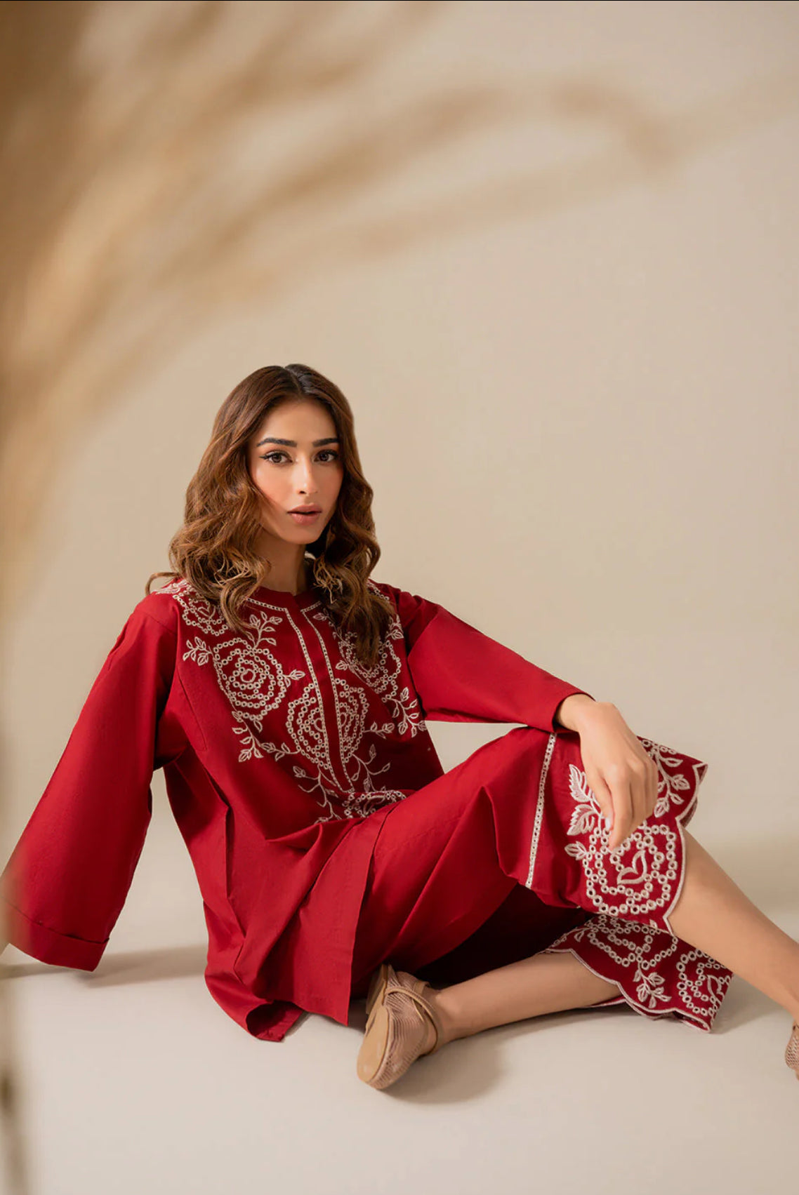 Sage -Embroidered 2pc -Premium Fabric