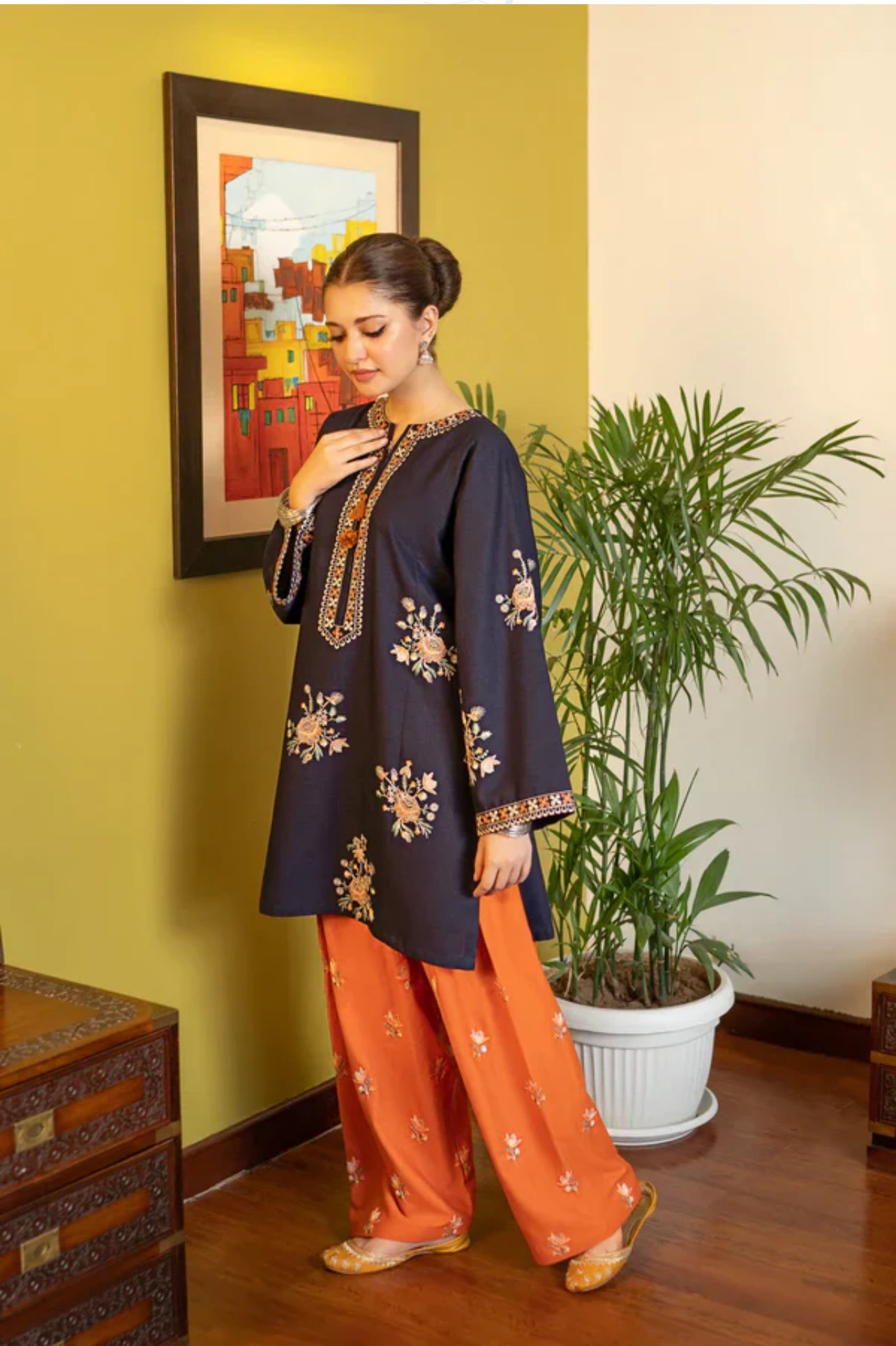 Chand - 2pc Embroidered Suit -Premium Fabric