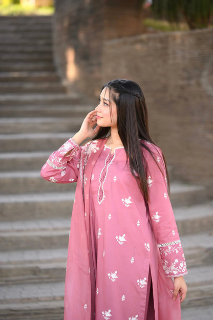 Ayyat - 3pc Embroidred Lawn Stitched Suit