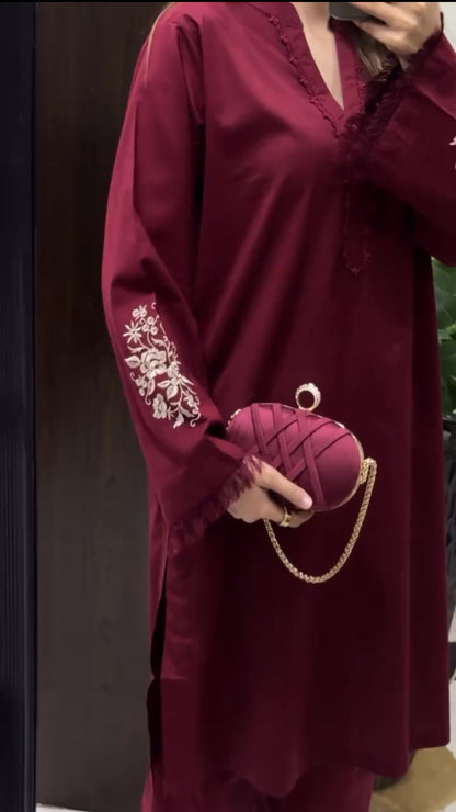 Eman- 2Pc Embroidered Suit -Premium Soft Fabric