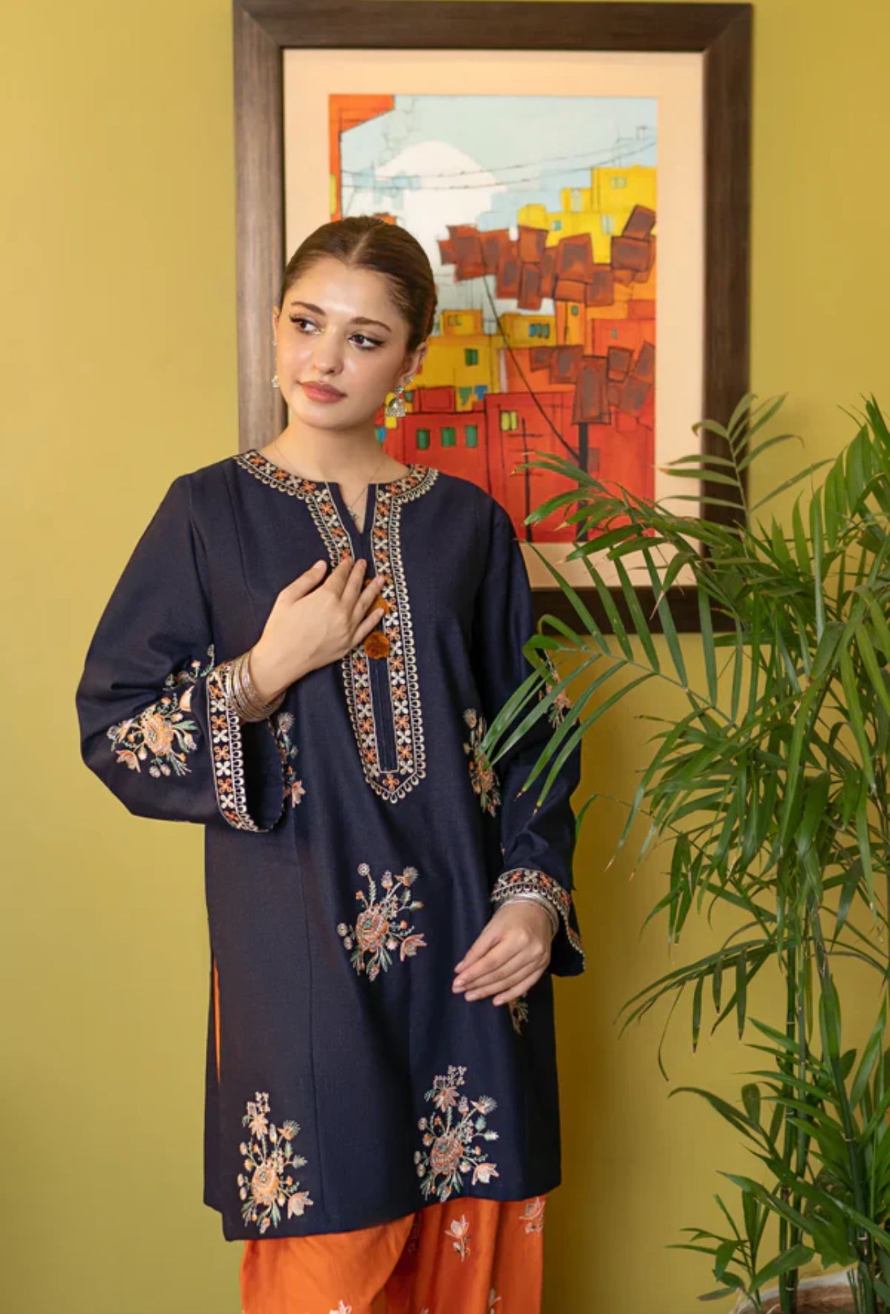 Chand - 2pc Embroidered Suit -Premium Fabric