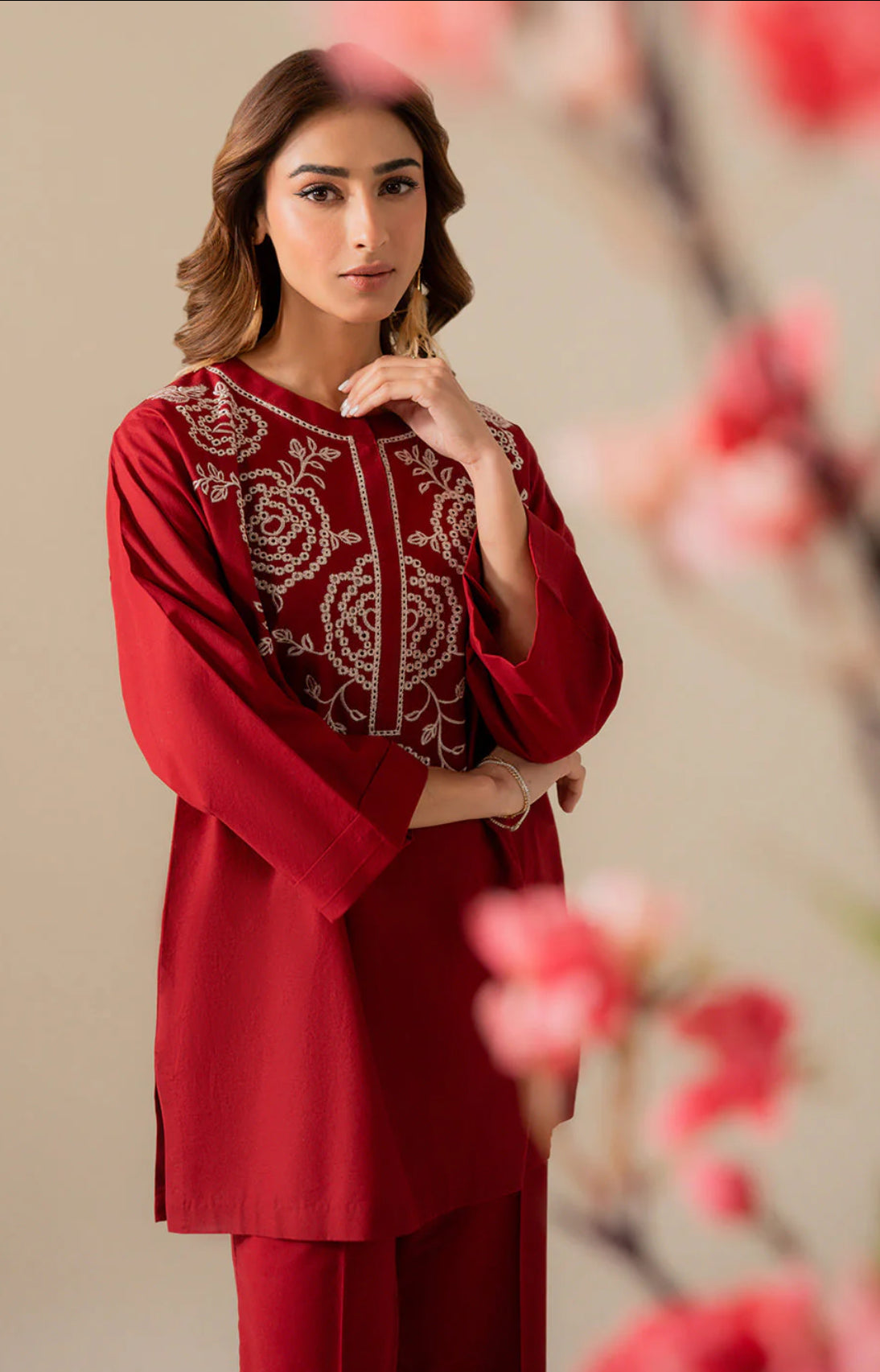 Sage -Embroidered 2pc -Premium Fabric