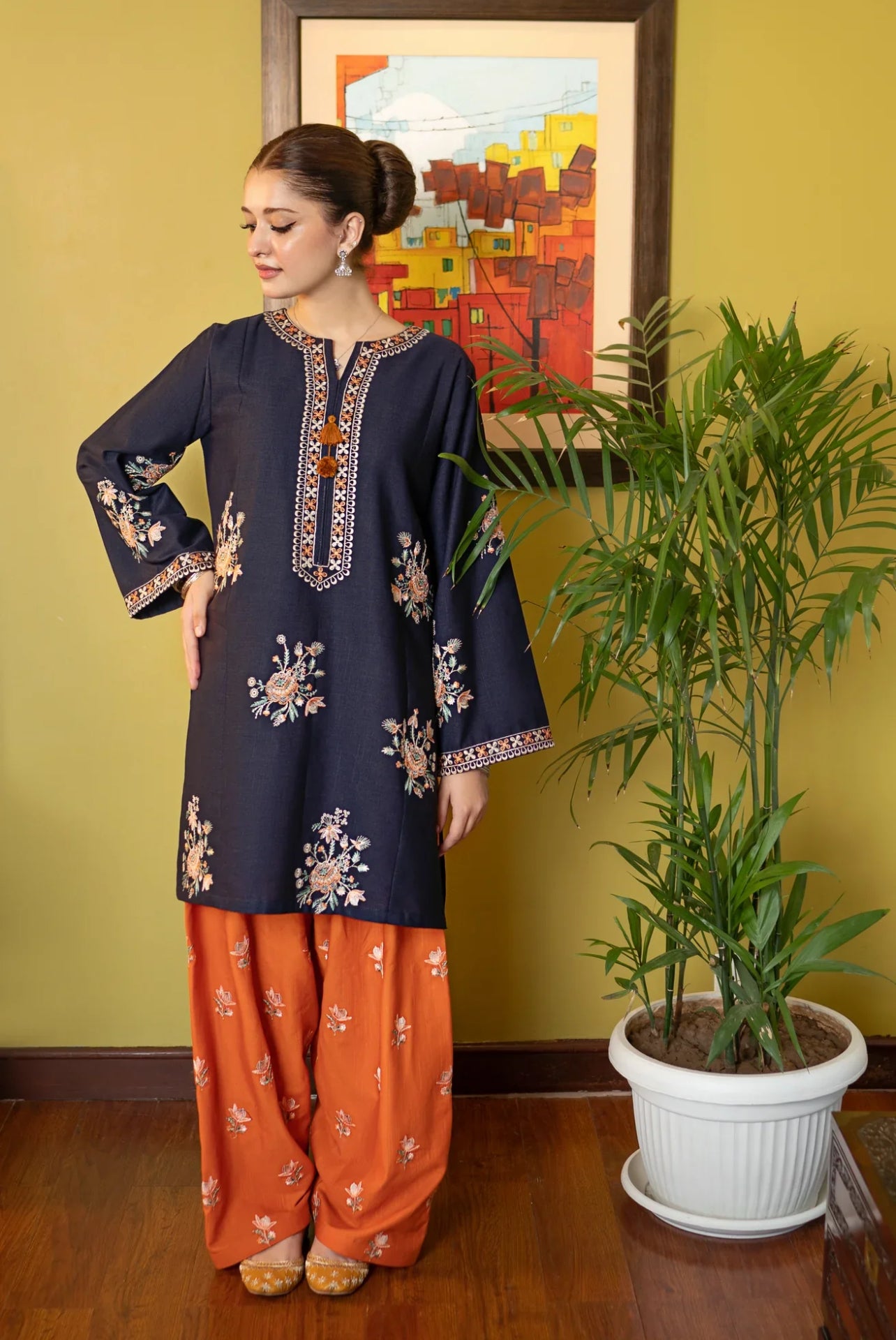 Chand - 2pc Embroidered Suit -Premium Fabric