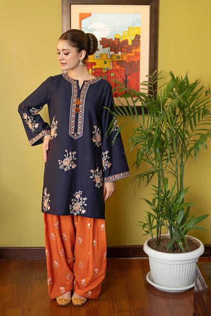 Chand - 2pc Embroidered Suit -Premium Fabric