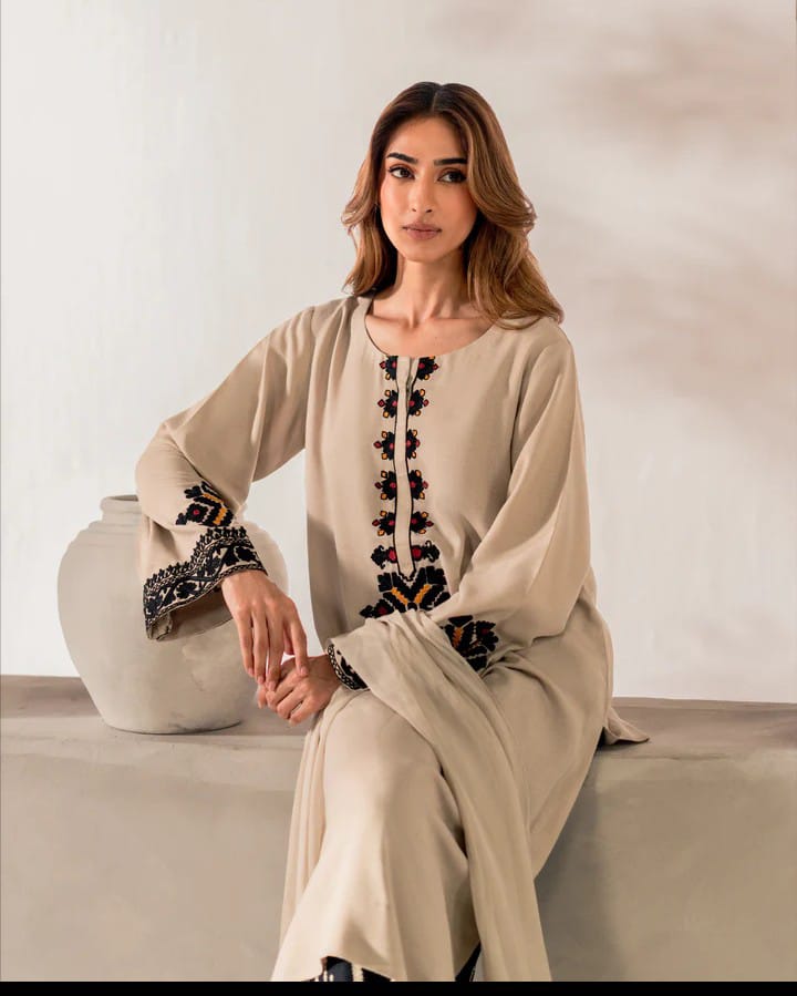 Mashal - 2Pc Embroidred Suit - Premium Winter Fabric