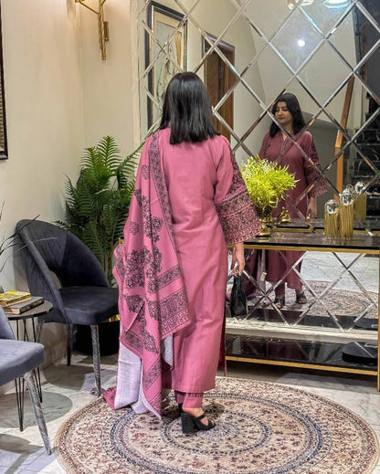 Suroor Stiched 3PC Embroidered Winter Fabri