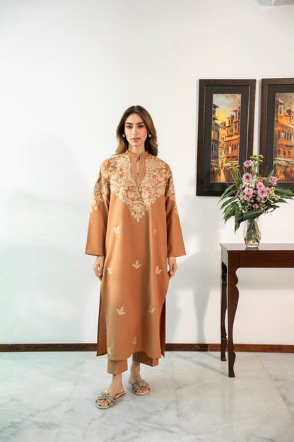 Anabia-Embroidered Stitched 2 pc Winter Fabric