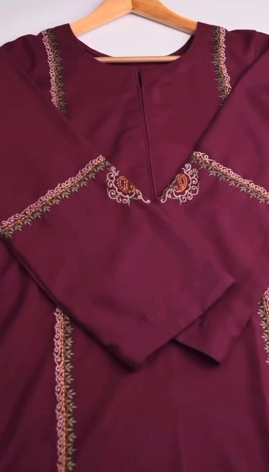 Aizah- Embroidered 2-Piece Dress