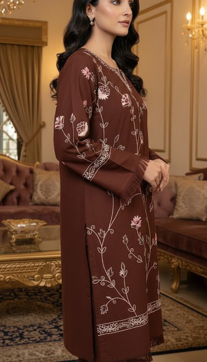 Bano - Embroidered Stitched 2Pc Winter Fabric