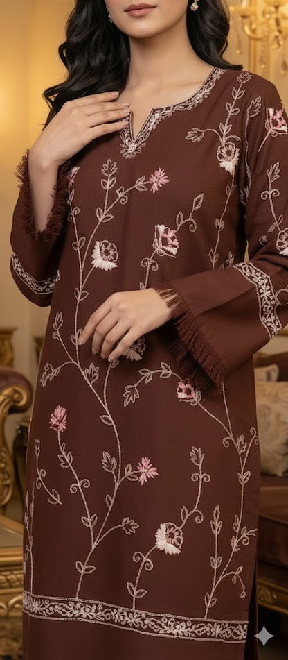 Bano - Embroidered Stitched 2Pc Winter Fabric