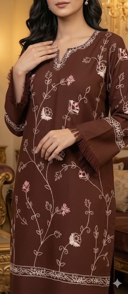 Bano - Embroidered Stitched 2Pc Winter Fabric