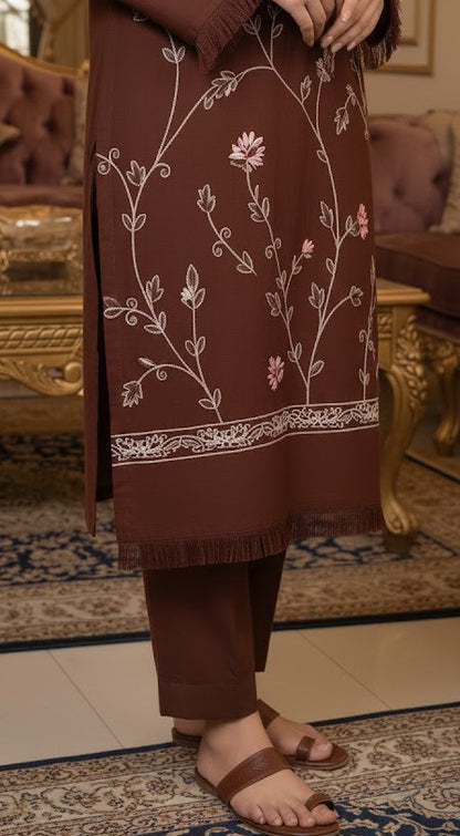 Bano - Embroidered Stitched 2Pc Winter Fabric