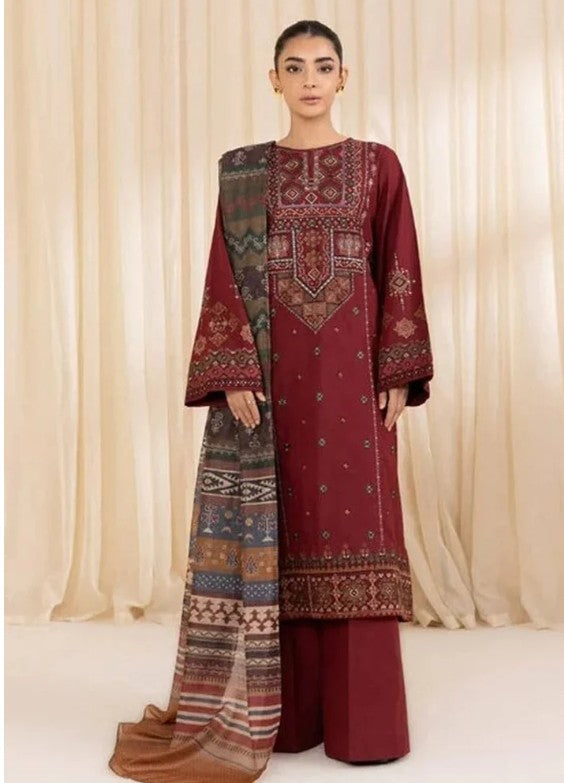 Naimal Embroidered Stitched 3 PC Premium Winter Fabric
